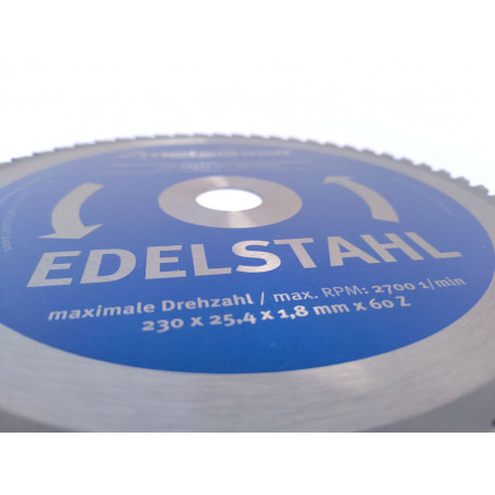 Pílový kotúč na ušľachtilú oceľ NEREZ 230mm (pre CS230) - Metallkraft 60Z
