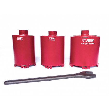 Diamantový jadrový vrták za sucha AGP (Ø68 až 112mm, L 85mm) M16