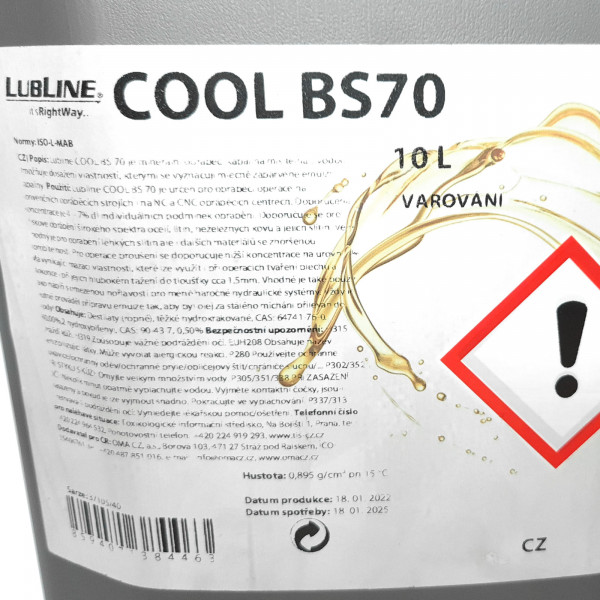 Chladiaca / obrábacia kvapalina COOL BS70 (10l)