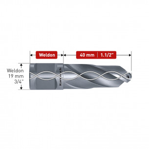 Špirálový vrták do kovu (Ø17 až 27,5mm, hĺbka 30mm) HSS... 2