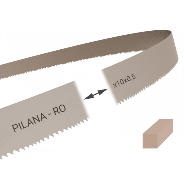 Pílový pás na drevo stolársky, zváraný na mieru PILANA 10x0,5mm t6 RO