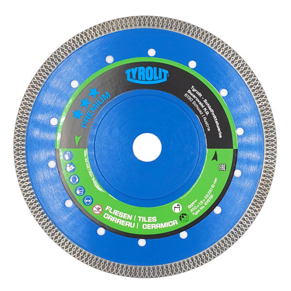 Diamantový rezný kotúč na dlažbu, mramor DCT Premium 200x22,23x1,6x10mm Tyrolit