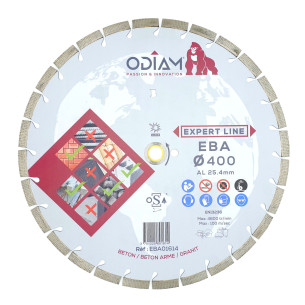 Diamantový rezný kotúč univerzálny AGP ODIAM EBA 400x25,4x2,5x12mm