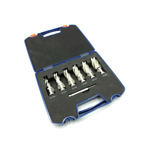 Sada korunkových vrtákov Weldon 19, HSS-XE (6-dielna, hĺbka 30mm) AGP 2