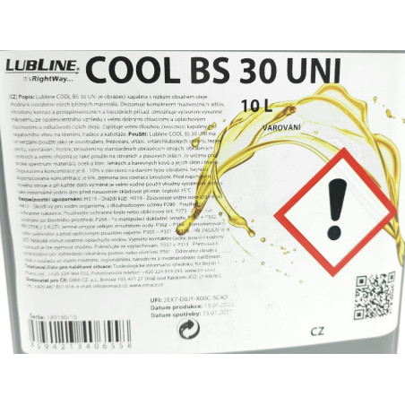 Chladící / obráběcí kapalina COOL BS30 UNI (10l)