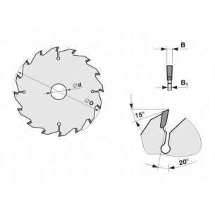 Pílový kotúč na drevo SK 5380-40 FZ 2