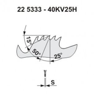 Pílový kotúč na drevo 5333 - 40KV25° HANIBAL 2