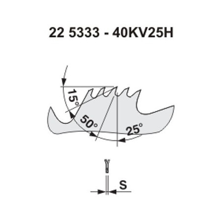 Pílový kotúč na drevo 5333 - 40KV25° HANIBAL
