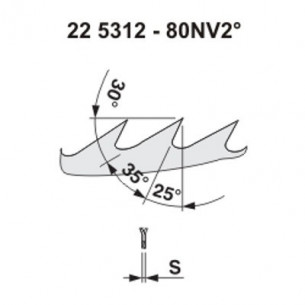 Pílový kotúč na drevo 5312 - 80NV25° 2