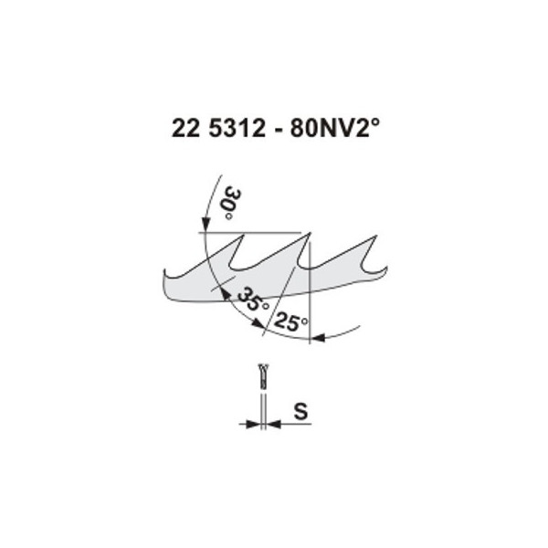 Pílový kotúč na drevo 5312 - 80NV25°