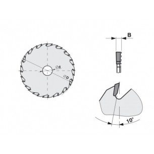 Predrezový pílový kotúč na drevo SK 5393.1 FZ HP - dvojdielny 2