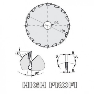 Predrezový pílový kotúč na drevo SK 5393.1 WZ HP - dvojdielny 2