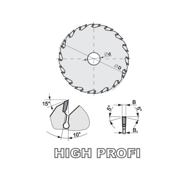 Predrezový pílový kotúč na drevo SK 5393.1 WZ HP - dvojdielny