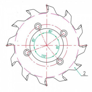 Predrezový kotúč SK skladaný 5393.1 12+12 WZ HP RAPIDO (120x2,8-3,6x50) 2