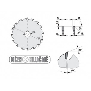 Pílový kotúč na drevo SK 5397-13 TFZ L 2