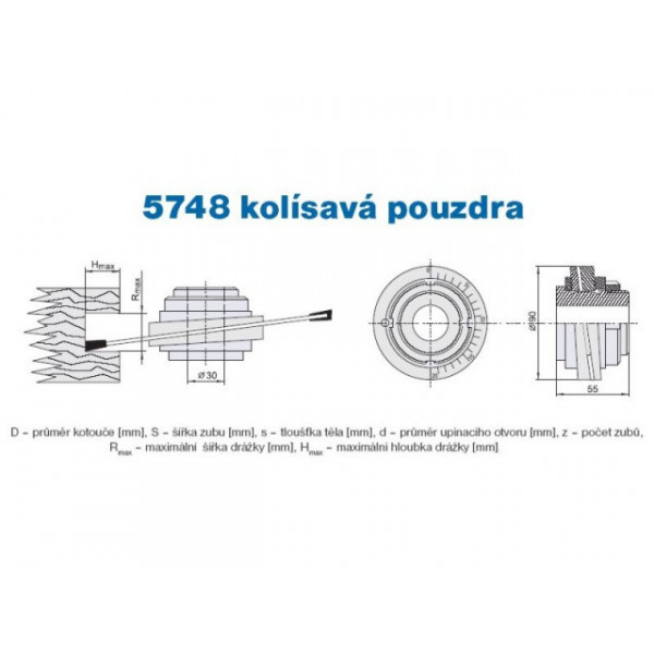 Kolísavé upínacie puzdro s kľúčom 22 5748