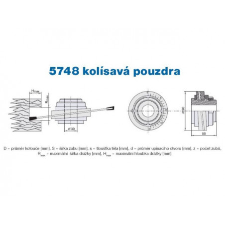 Kolísavé upínacie puzdro s kľúčom 22 5748